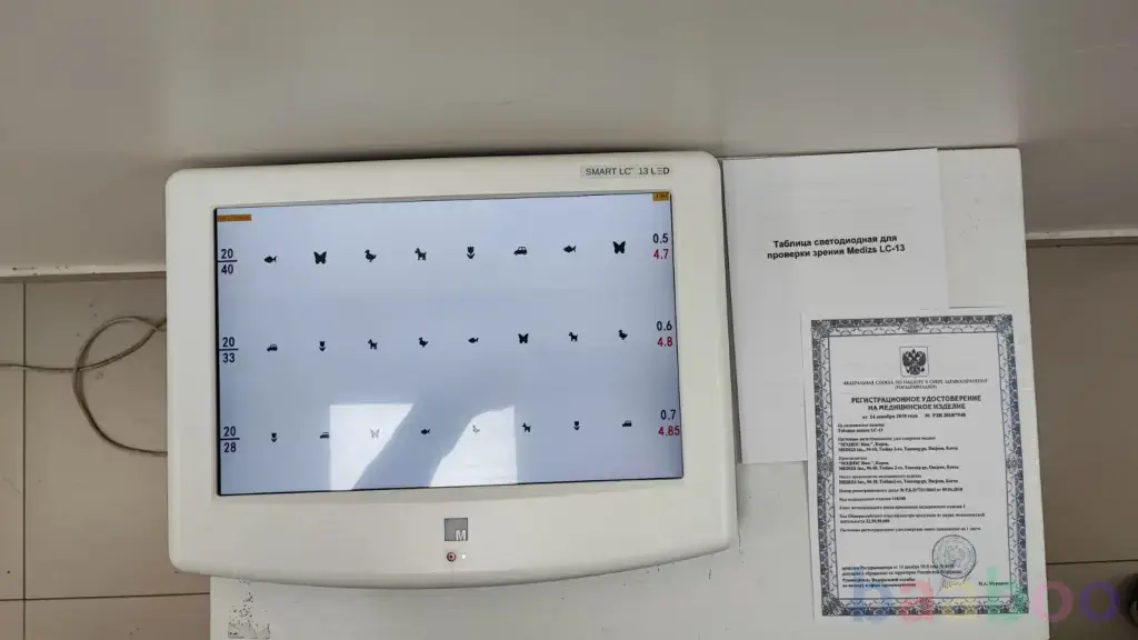 Таблица для проверки зрения электронная (118390)